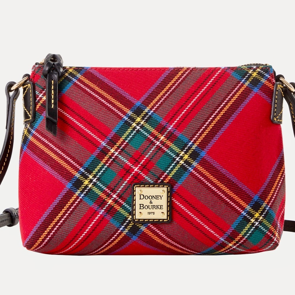 Dooney & Bourke Handbag, Tartan Crossbody Pouchette - Red